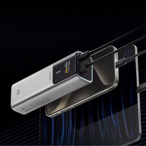 CUKTECH CKPB100PGLBL ārējais akumulators, 10000 mAh, 150 W, USB-C / USB-A, pelēks
