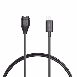 Tech-Protect MC04 UltraBoost USB-C uzlādes kabelis Garmin pulksteņiem 1 m, melns
