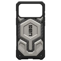 UAG Urban Armor Gear viedtālruņa apvalks MONARCH PRO ar MagSafe saderīgs IPHONE 17 Pro Max titāna krāsā