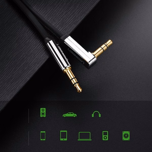 Ugreen plakans AUX audio kabelis 3.5mm mini jack 1m sudraba (10597)