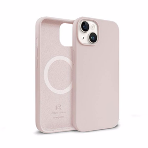 Crong Color Cover Magnetic vāciņš ierīcei iPhone 14 Plus, saderīgs ar MagSafe, smilšu rozā