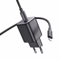 Lādētājs Hoco USB-C QC PD 20W + kabelis USB-C uz Lightning N40 melns