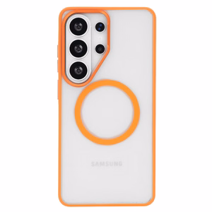 Liavec Soft Maciņš Metal Frame for Samsung Galaxy S26 Ultra oranžs