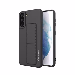 Wozinsky Kickstand Case silikona maciņš ar statīvu Samsung Galaxy S21+ 5G melns