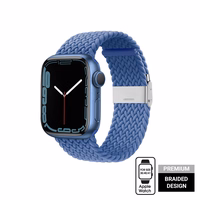Crong Wave Band – Braided Apple Watch siksniņa 38/40/41/42mm (zils)