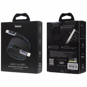 USB-C / USB-C Audi 2.0 kabelis 20V 3A 60W - melns