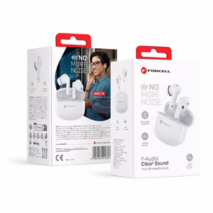 FORCELL F-AUDIO Clear Sound wireless earphones bluetooth TWS white