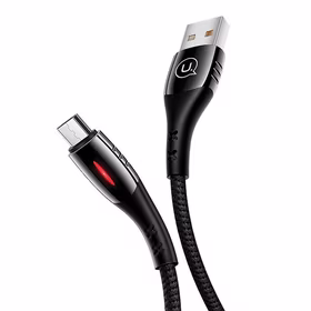 USAMS Kabelis pīts U-TONE MICROUSB 1.2M POWER-OFF 2A FAST CHARGING melns SJ346USB01 (US-SJ346)
