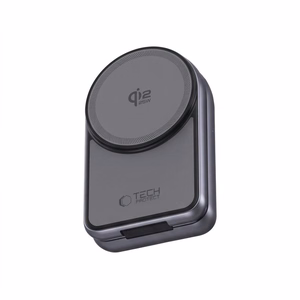 Tech-Protect A53 MagSafe Qi2.2 25 W bezvadu uzlādes stacija 3 ierīcēm – tumši pelēka