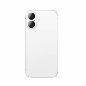 AmazingThing AR Aluminum 2 Lens Glass с рамкой для камеры для iPhone 16 / 16 Plus - белый