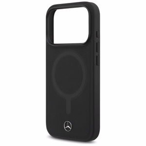 Mercedes Gludas Ādas Magnētiskais viedtālruņa apvalks iPhone 17 Pro - melns