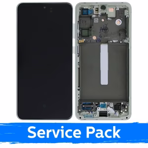 LCD Displejs Saderīgs ar Samsung G990 S21 FE 5G Ar Frame / Olive / (Service Pack)