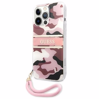 Guess GUHCP13XKCABPI iPhone 13 Pro Max 6.7" rozā/rozā cietais apvalks Camo Siksnas Kolekcija