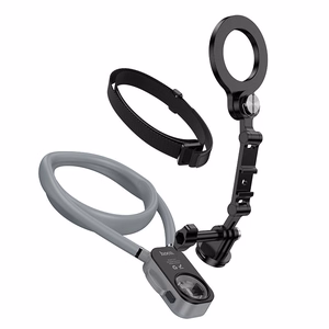 Neck magnetic phone holder Hoco K31 melns pelēks