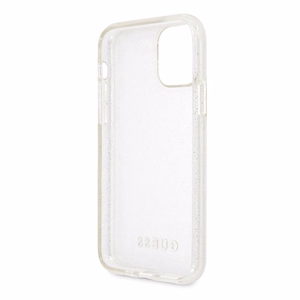 Guess GUHCN65PCGLSI iPhone 11 Pro Max sudrabains kietais apvalks Glitter