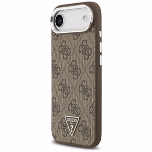 Guess 4G Triangle Logo Magnētiskais viedtālruņa apvalks iPhone Air - brūns