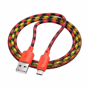 Kabelis USB A uz Micro USB Hoco 2,4A 1 m gradienta sarkana