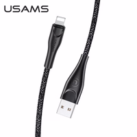 USAMS Pīts kabelis U41 lightning 1m2A melns SJ391USB01 (US-SJ391) Fast Charge