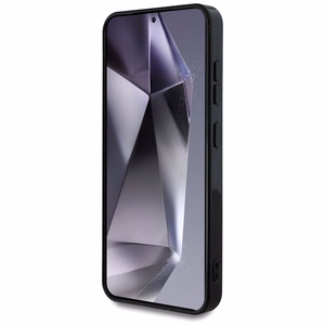 Guess 4G fona ar zeltītu peoniju rakstu magnētiskais viedtālruņa apvalks Samsung Galaxy S25 melns