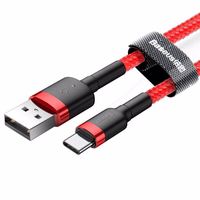 Baseus Cafule kabelis USB-C 2A 2m (sarkans)