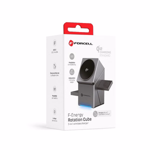 Bezvadu charging station Forcell 3in1 (F-06) (MagSafe) (Phone; Pods; Watch) 15W