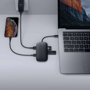 AUKEY CB-C71 saskarnes sadalītājs 5000 Mbit/s melns