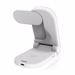 STM ChargeTree MAG pārnēsājama 3 vienā bezvadu uzlādes stacija iPhone, Apple Watch un AirPods ierīcēm, saderīga ar MagSafe, balta