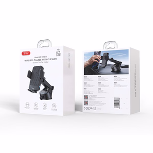 XO car holder WX043 with wireless inductive charger black 15W with suction cup