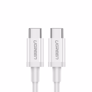 Ugreen US264 60518 USB-C / USB-C PD QC AFC kabelis 1m - balts