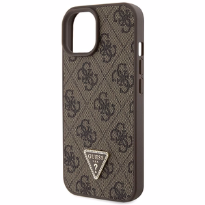 Guess GUHCP15MP4TDSCPW iPhone 15 Plus 6.7" brūns/brūns cietais viedtālruņa apvalks Crossbody 4G Metal Logo