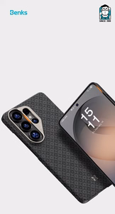 Benks Magnetic Armor Air Armor Grid Kevlar Maciņš Metal Frame 600D (E048) for Samsung Galaxy S26 melns