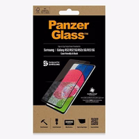 PanzerGlass E2E Microfracture antibakteriālais stikls Samsung Galaxy A52 / A52 5G / A53 5G - ar melnu rāmi