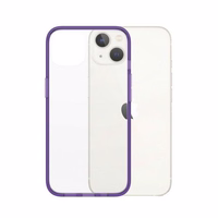 PanzerGlass ClearCase antibakteriālais viedtālruņa apvalks ar Military Grade sertifikātu iPhone 13 / 14 / 15 - caurspīdīgs violets