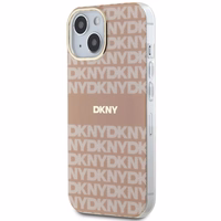 DKNY IML mono un svītru magnētiskais viedtālruņa apvalks iPhone 15 / 14 / 13 - rozā