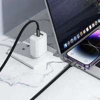 Plakans kabelis USB C uz Lightning Hoco PD 30W 1 m X125 melns