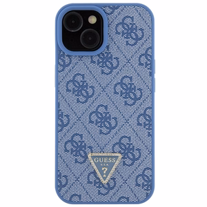 Guess GUHCP15SP4TDSCPB iPhone 15 6.1" zils/zils cietais viedtālruņa apvalks Crossbody 4G Metal Logo