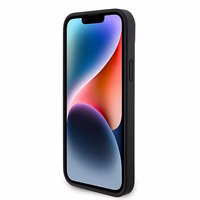 Guess GUHCP15MP4TDSCPK iPhone 15 Plus 6.7" melnais viedtālruņa apvalks Crossbody 4G ar metāla logotipu