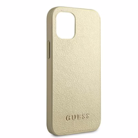 Guess GUHCP12SIGLGO iPhone 12 mini 5.4" zelta/zelta cietais apvalks Iridescent