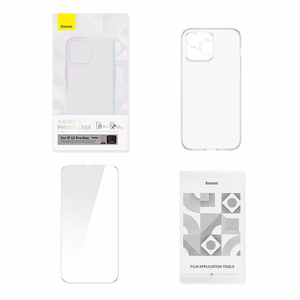 Набор прозрачный чехол и закалённое стекло Baseus Corning для iPhone 12 Pro Max