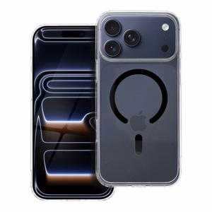 Чехол для iPhone 17 PRO MAX Drop Glue Colorful Ring Mag Cover совместимый с MagSafe чёрный
