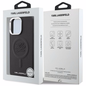 Karl Lagerfeld рельефные инициалы кольца MagSafe чехол Samsung Galaxy S26 - черный