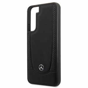 Mercedes ādas Urban Line viedtālruņa apvalks Samsung Galaxy S22+ - melns