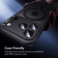 ESR Armorite kameras aizsargs iPhone 14 Pro / Pro Max / 15 Pro / Pro Max / 16 Pro / Pro Max / 17 Pro / Pro Max - melns