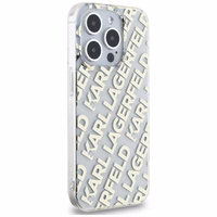 Karl Lagerfeld IML Fullover Logo viedtālruņa apvalks iPhone 15 Pro Max - zelts