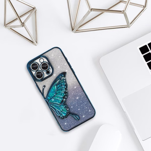 Tel Protect Butterfly ūdensizturīgs viedtālruņa apvalks iPhone 16e - zils