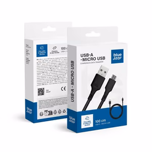 Cable USB A to Micro USB Blue Star 2A 1 m DC-001AM2.0 black
