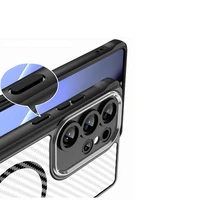 Defender Carbon Mag viedtālruņa apvalks Samsung Galaxy S24 Ultra melns