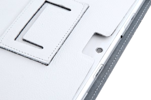 Dabīgās ādas maciņš Samsung Galaxy Tab P5100, balts