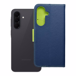 FANCY Grāmatu futrālis priekš SAMSUNG A37 navy / laima