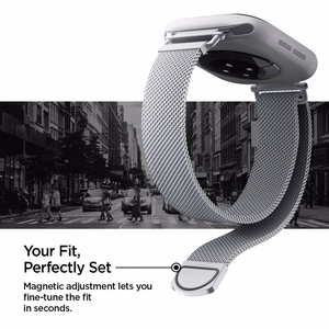 SPIGEN WBM4 ремешок Apple Watch 8 / 9 / 10 / 11 / SE (40 / 41 / 42 MM) серебристый